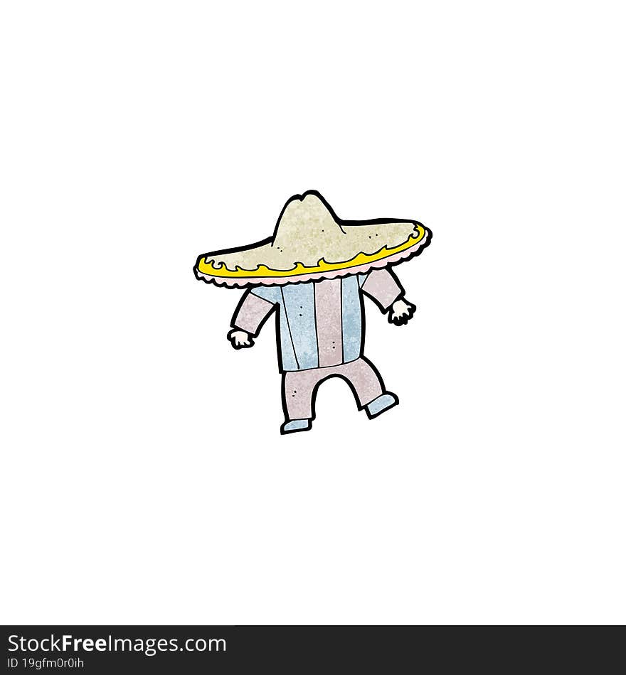 cartoon man in mexican outfit