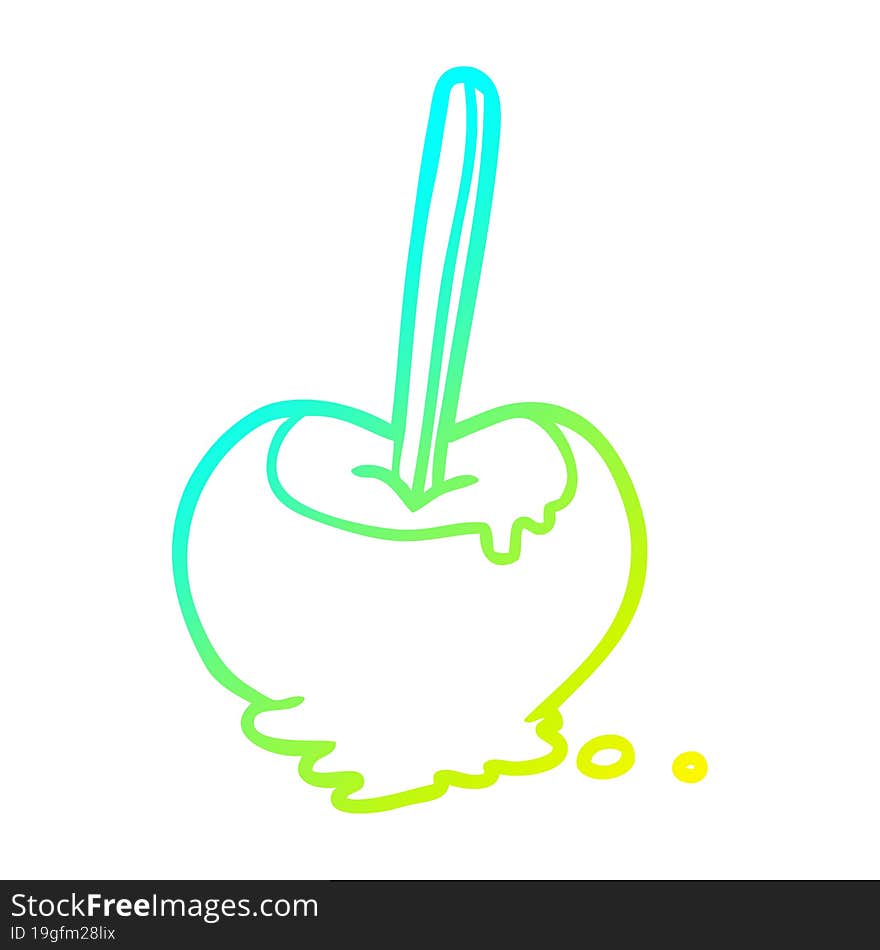 cold gradient line drawing toffee apple