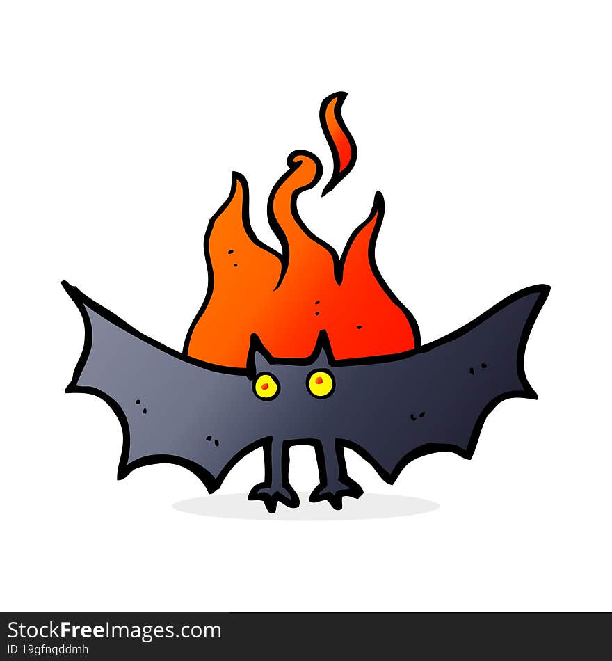 cartoon spooky vampire bat