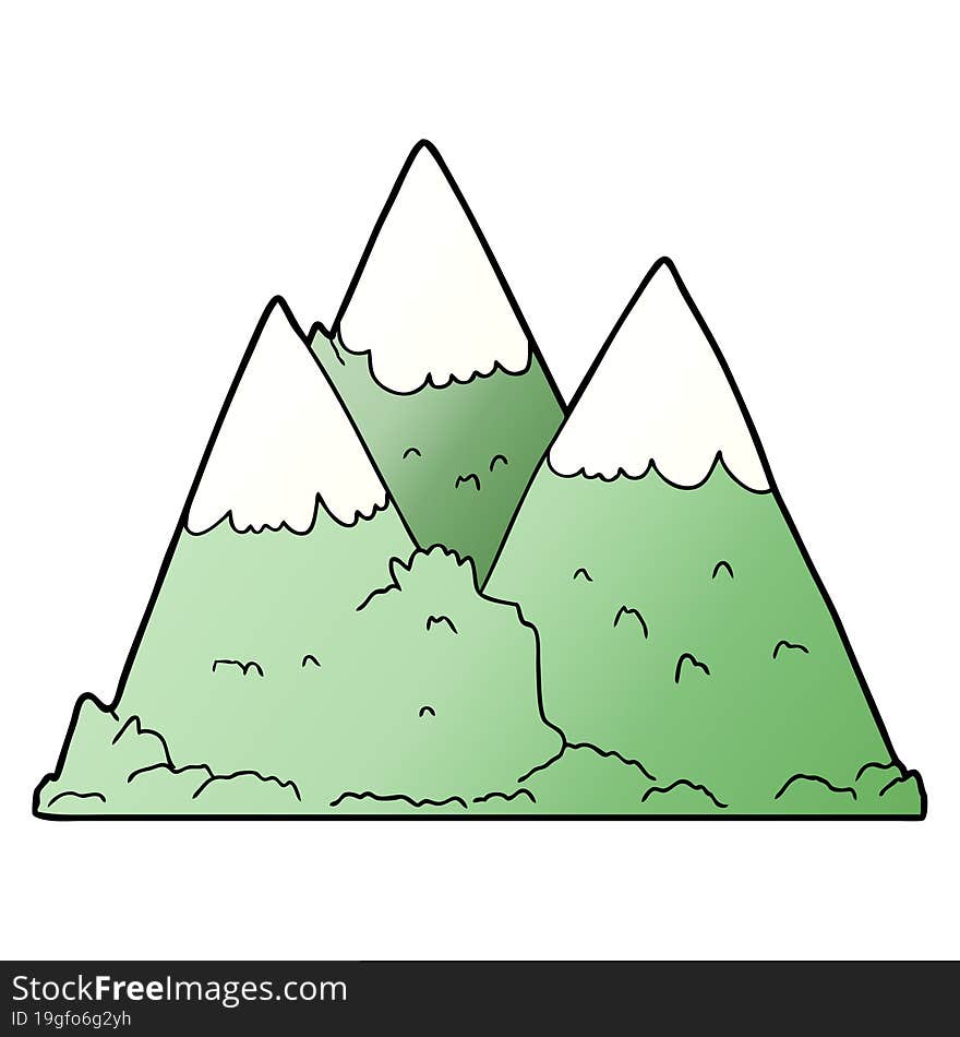 cartoon mountains. cartoon mountains