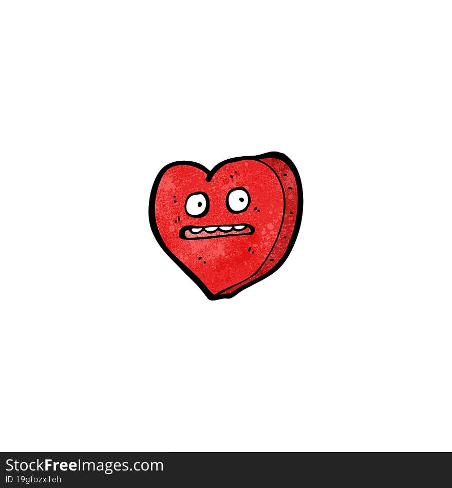 Funny Love Heart Cartoon Character