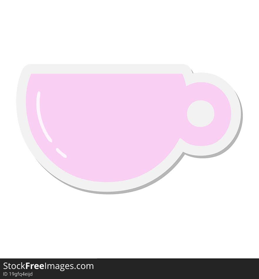 coffee or tea cup sticker