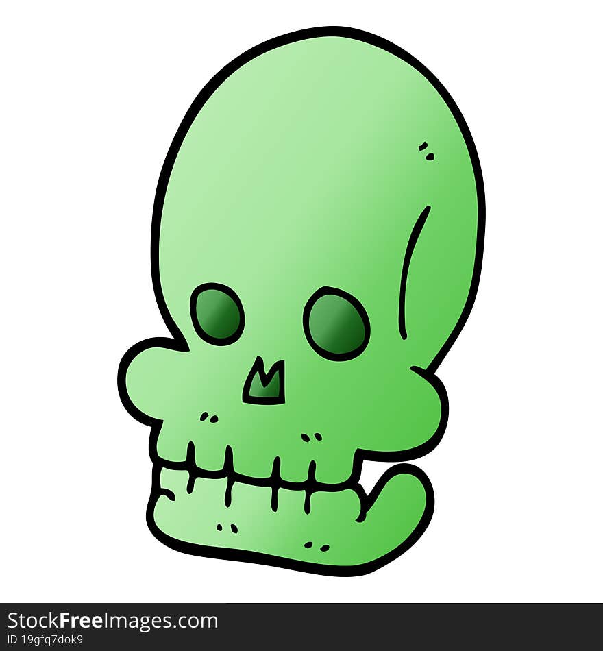 cartoon doodle spooky skull