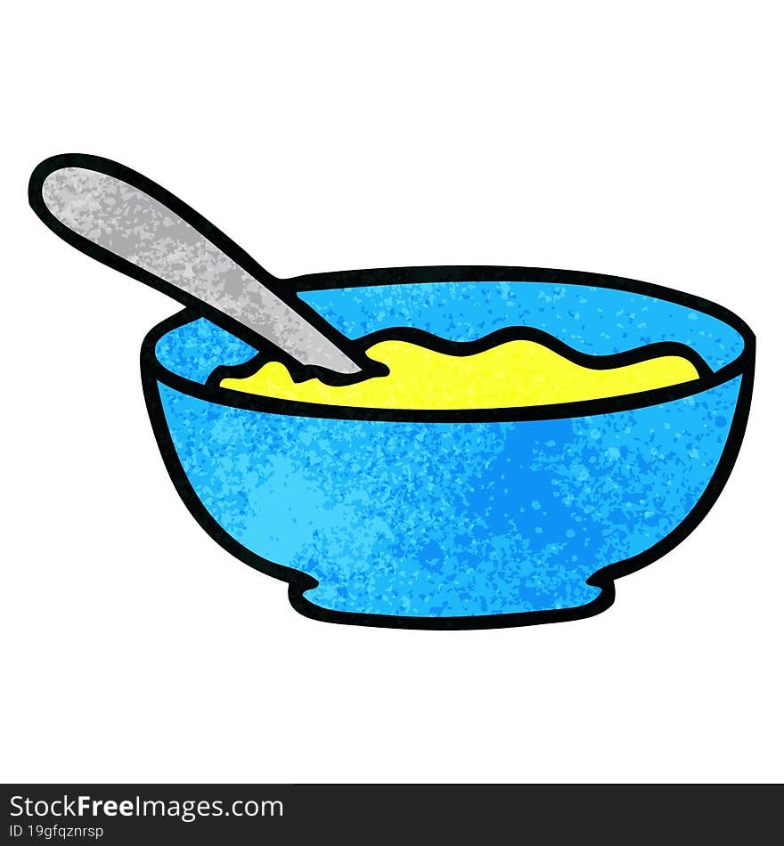 Quirky Hand Drawn Cartoon Bowl Of Soup