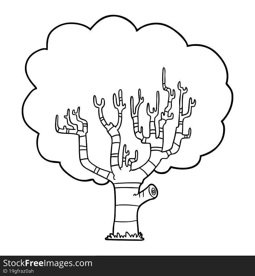 cartoon tree. cartoon tree