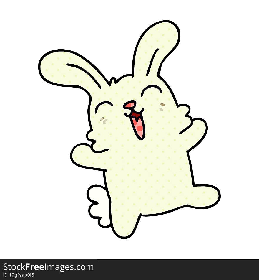 comic book style quirky cartoon rabbit. comic book style quirky cartoon rabbit