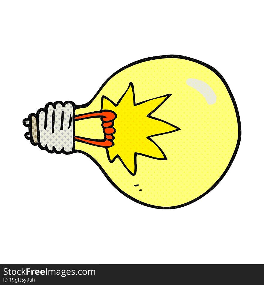 cartoon light bulb