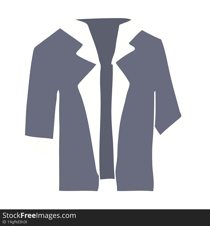 flat color style cartoon suit shirt