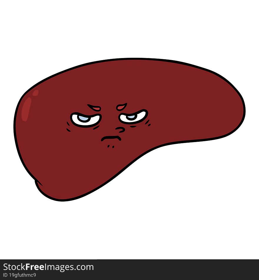 cartoon liver. cartoon liver