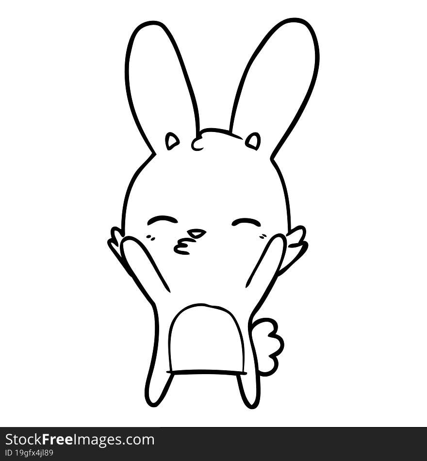 curious bunny cartoon. curious bunny cartoon