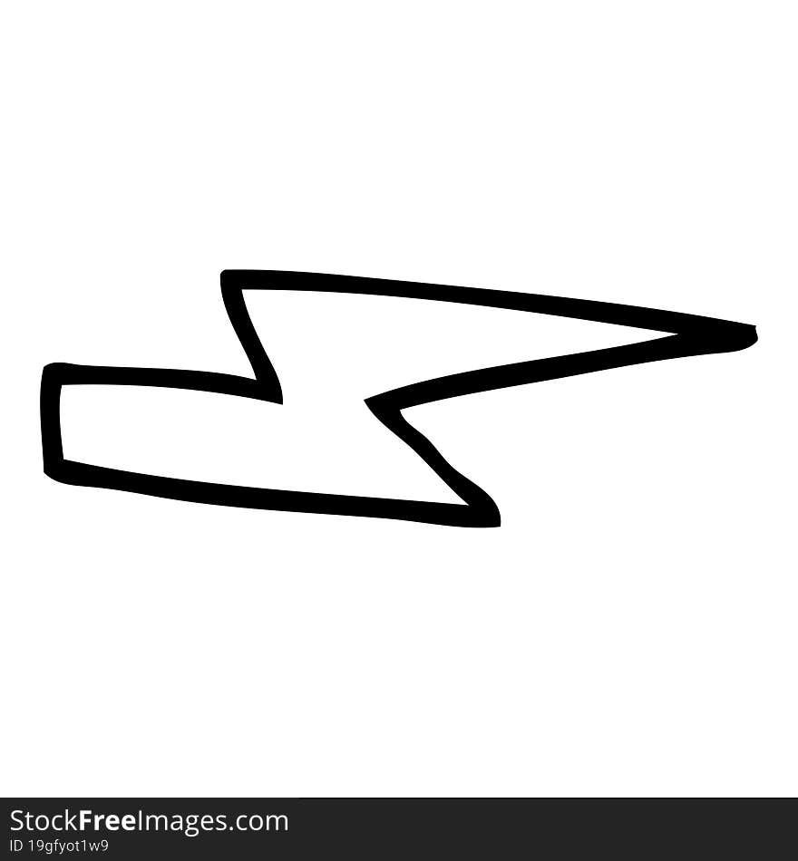 line drawing cartoon lightening bolt