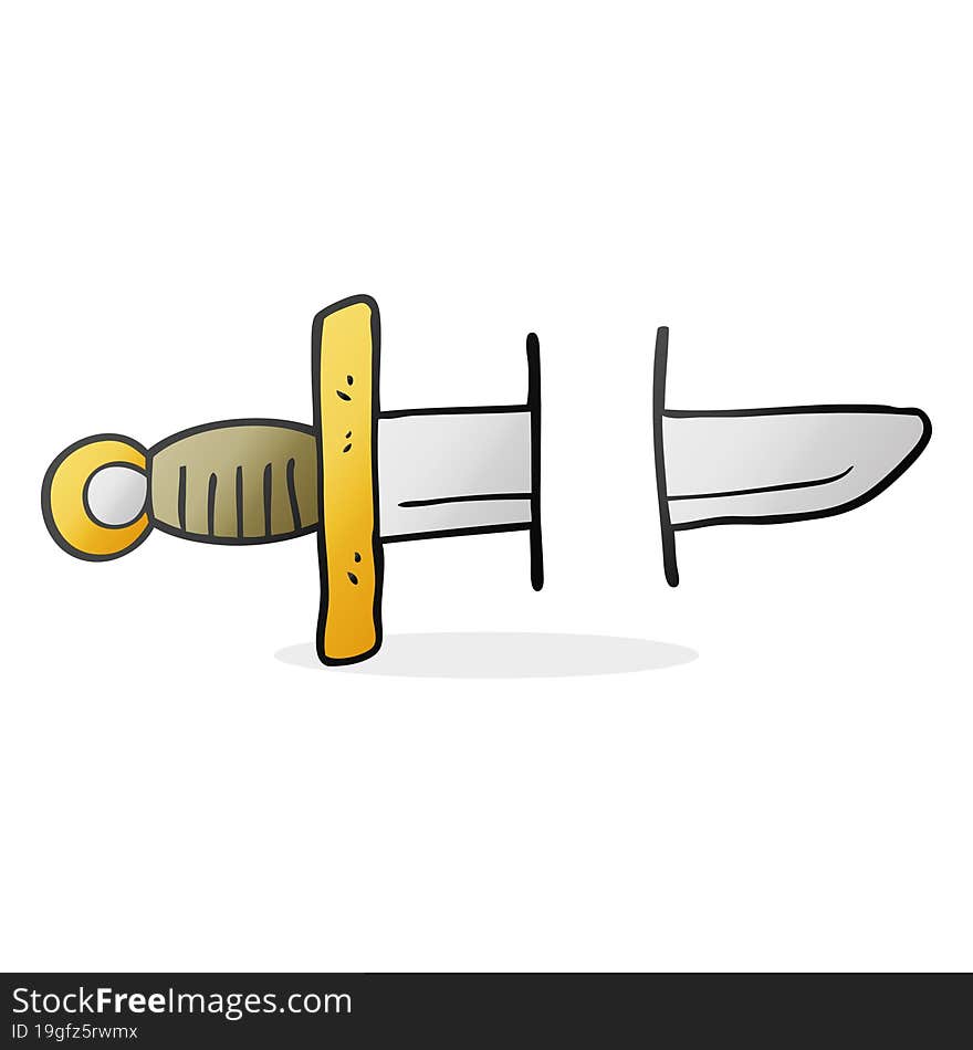 Cartoon Tattoo Knife Symbol