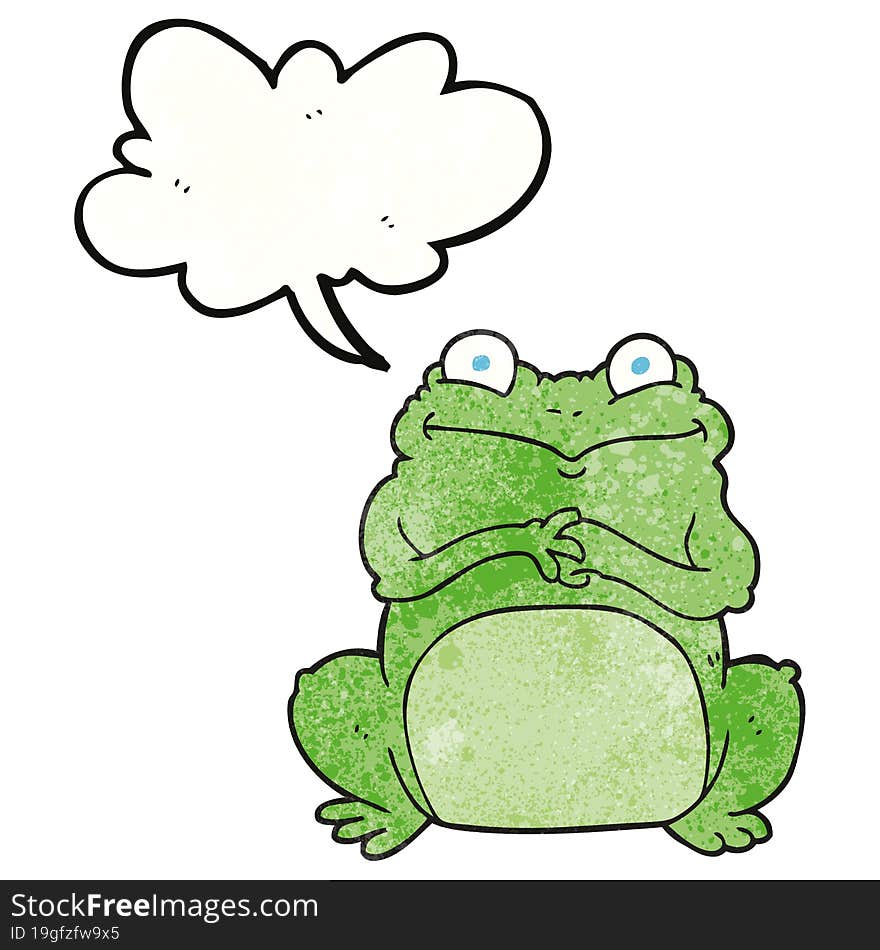 speech bubble textured cartoon funny frog