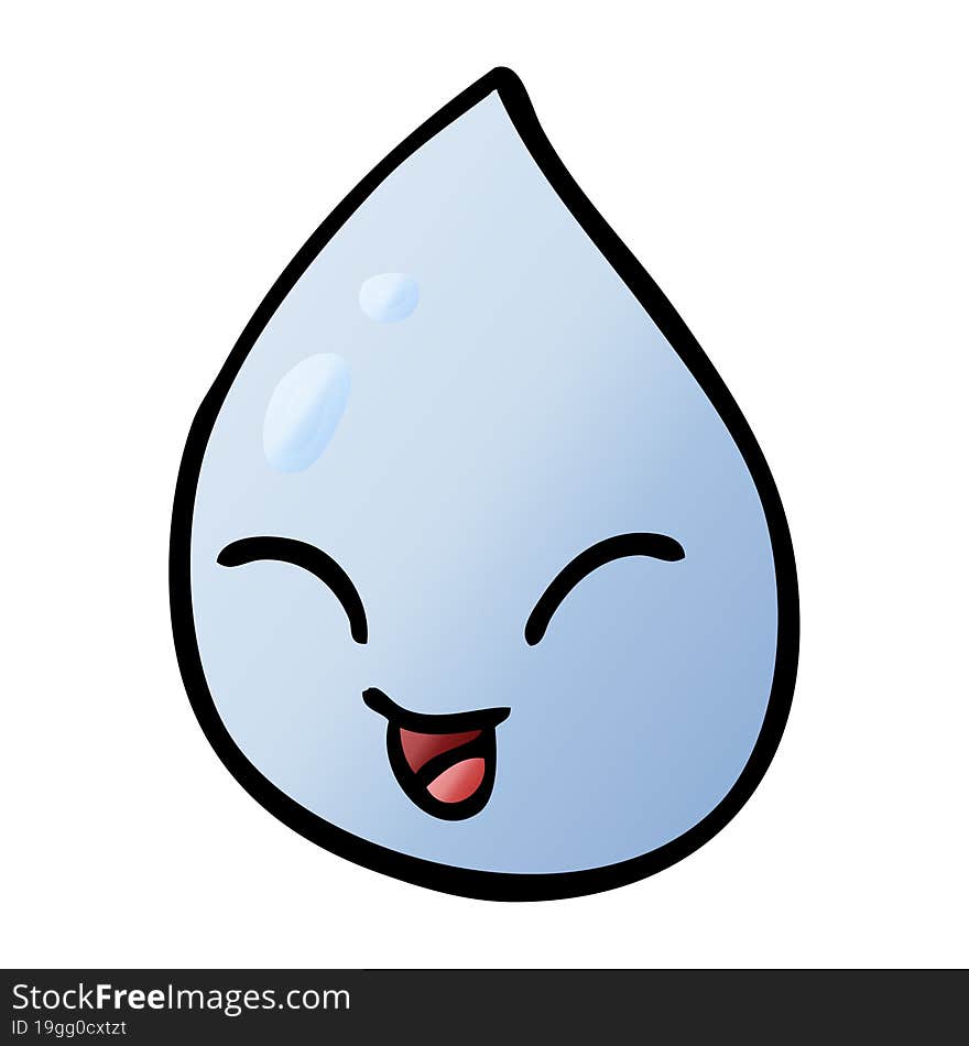 cartoon doodle rain drop