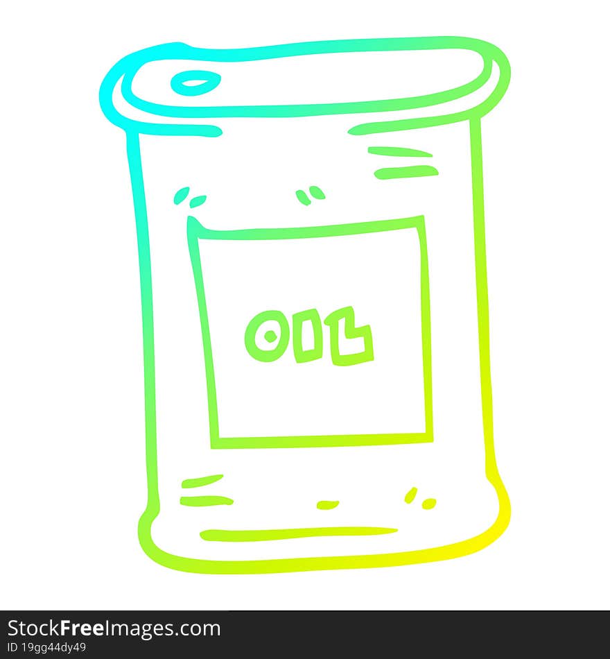 cold gradient line drawing cartoon olive oil