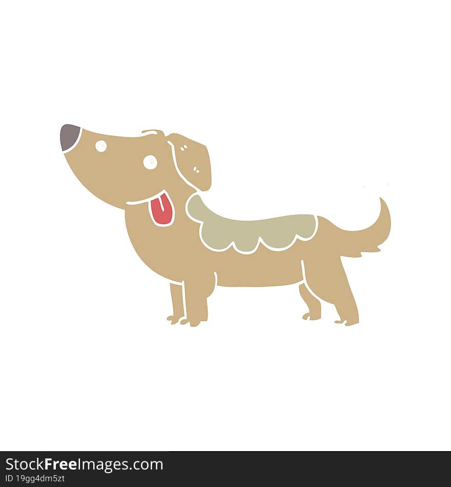 flat color style cartoon dog