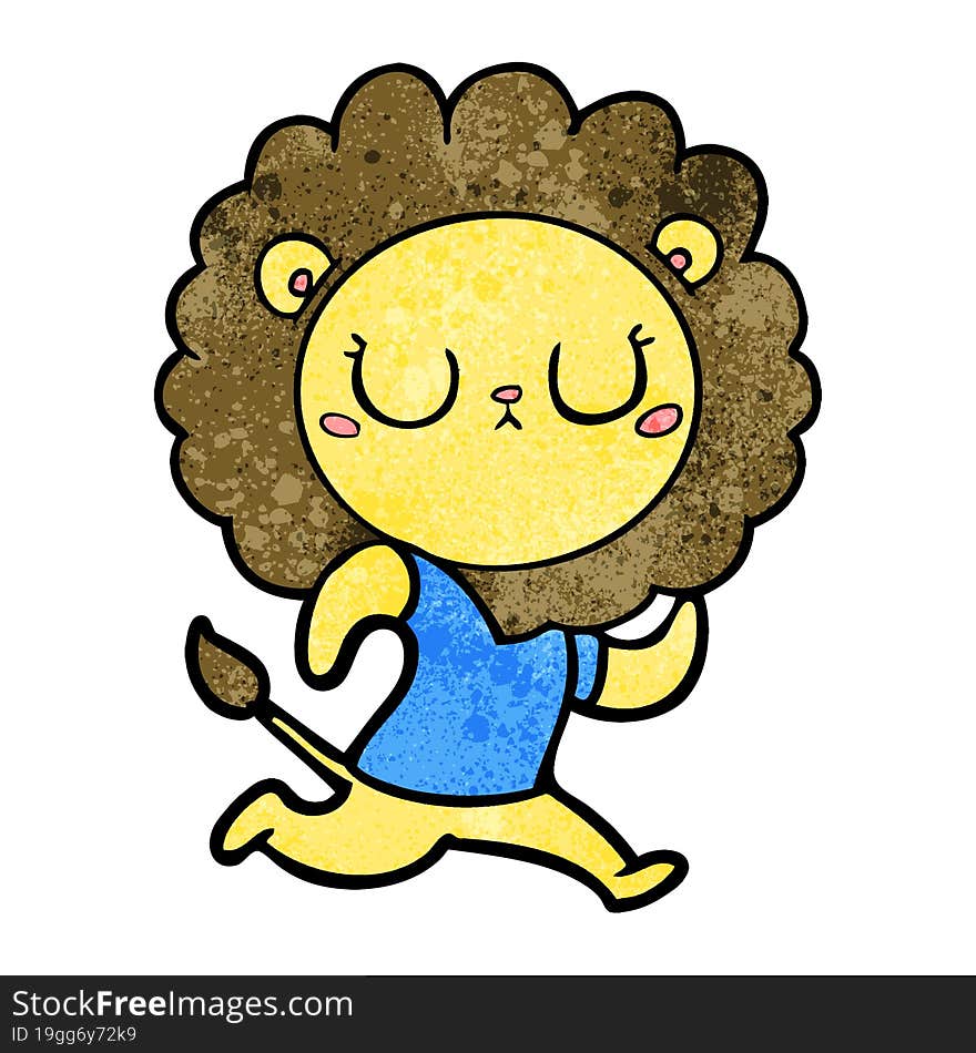 cartoon running lion. cartoon running lion