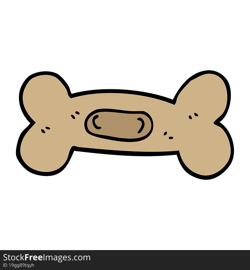 cartoon doodle pet bone