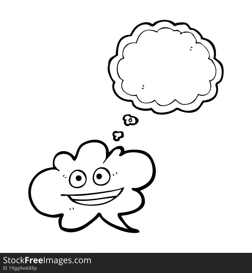 thought bubble cartoon cloud thought bubble with face