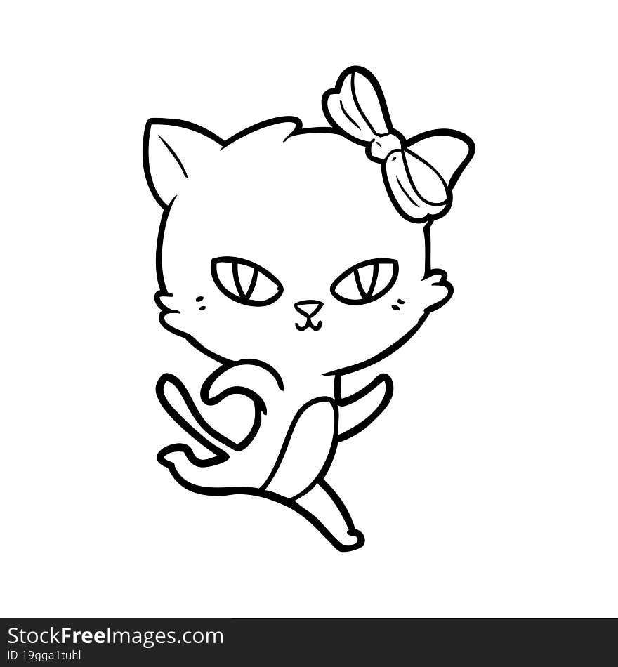 cute cartoon cat. cute cartoon cat