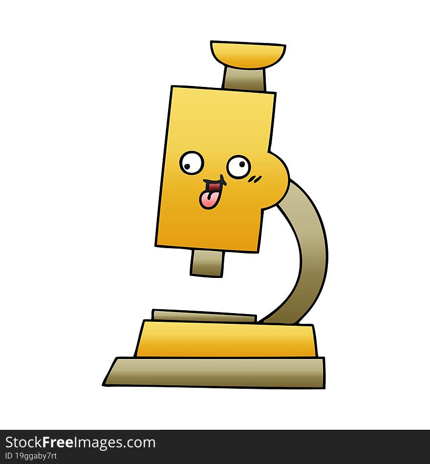 gradient shaded cartoon microscope