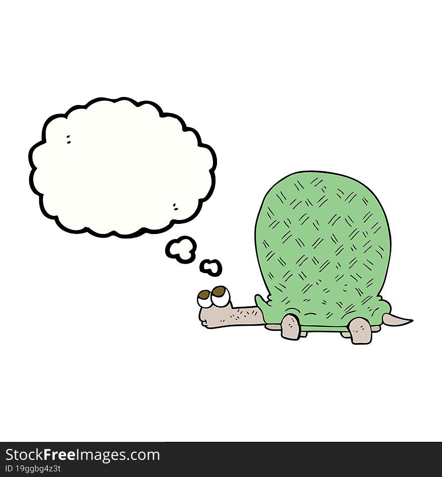 thought bubble cartoon tortoise