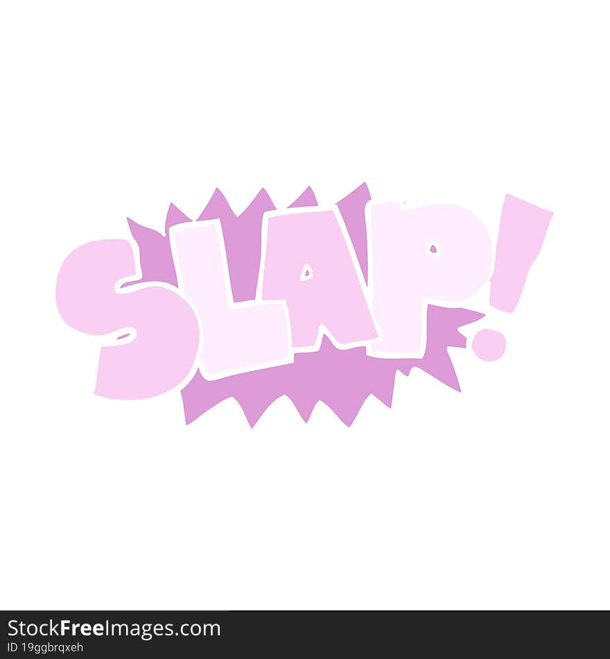 flat color illustration of a cartoon slap symbol