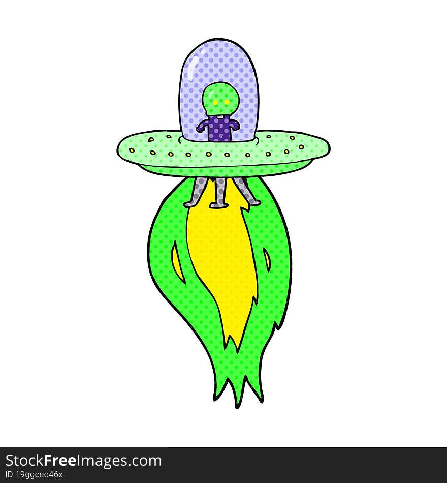 cartoon flying saucer