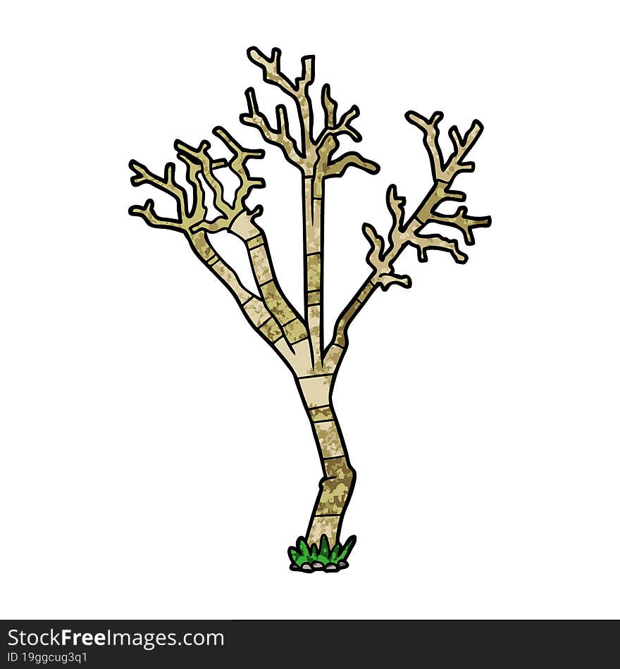 cartoon winter tree. cartoon winter tree