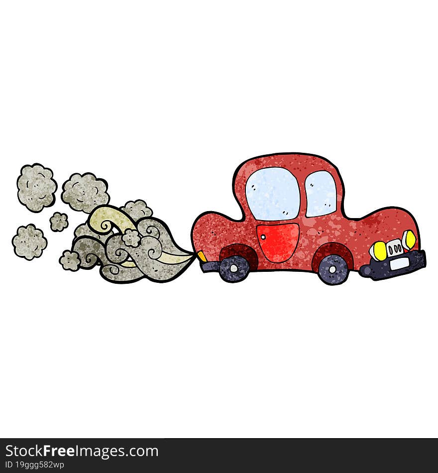 cartoon dirty old car