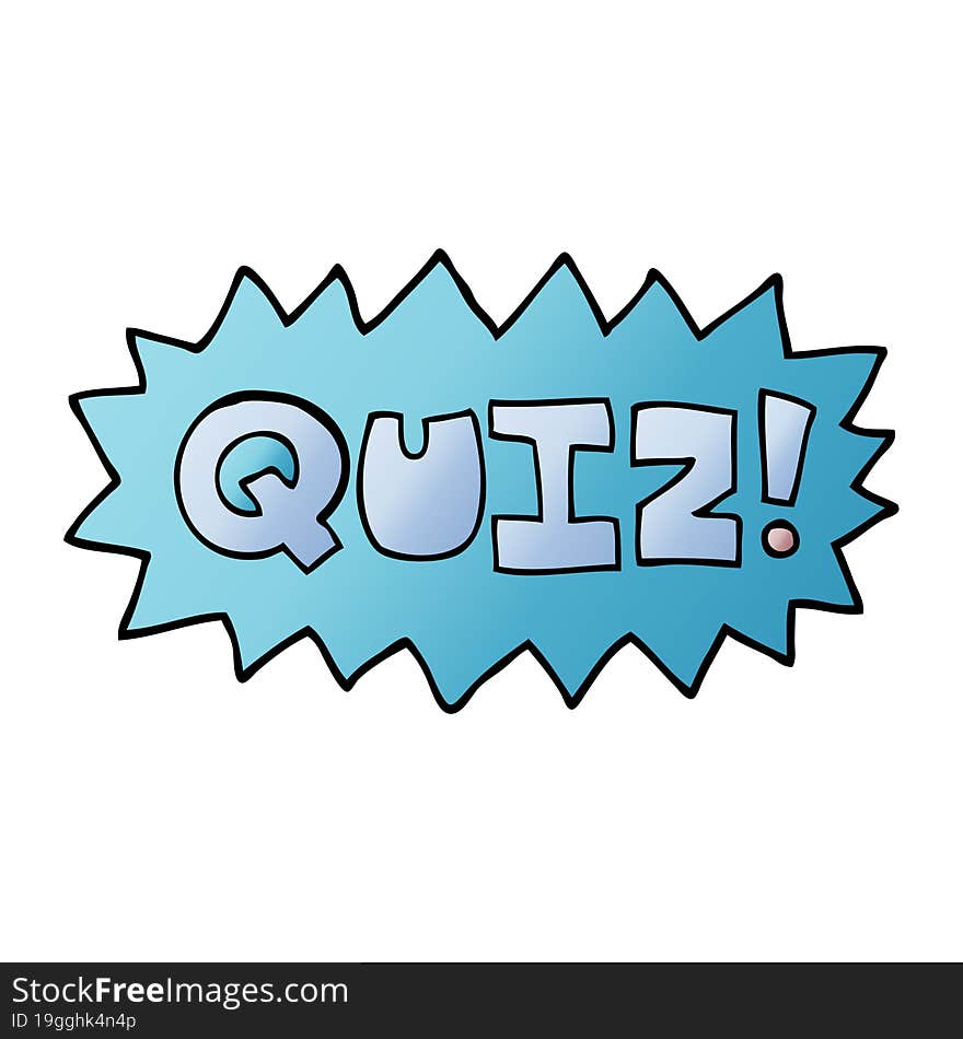 cartoon doodle quiz symbol