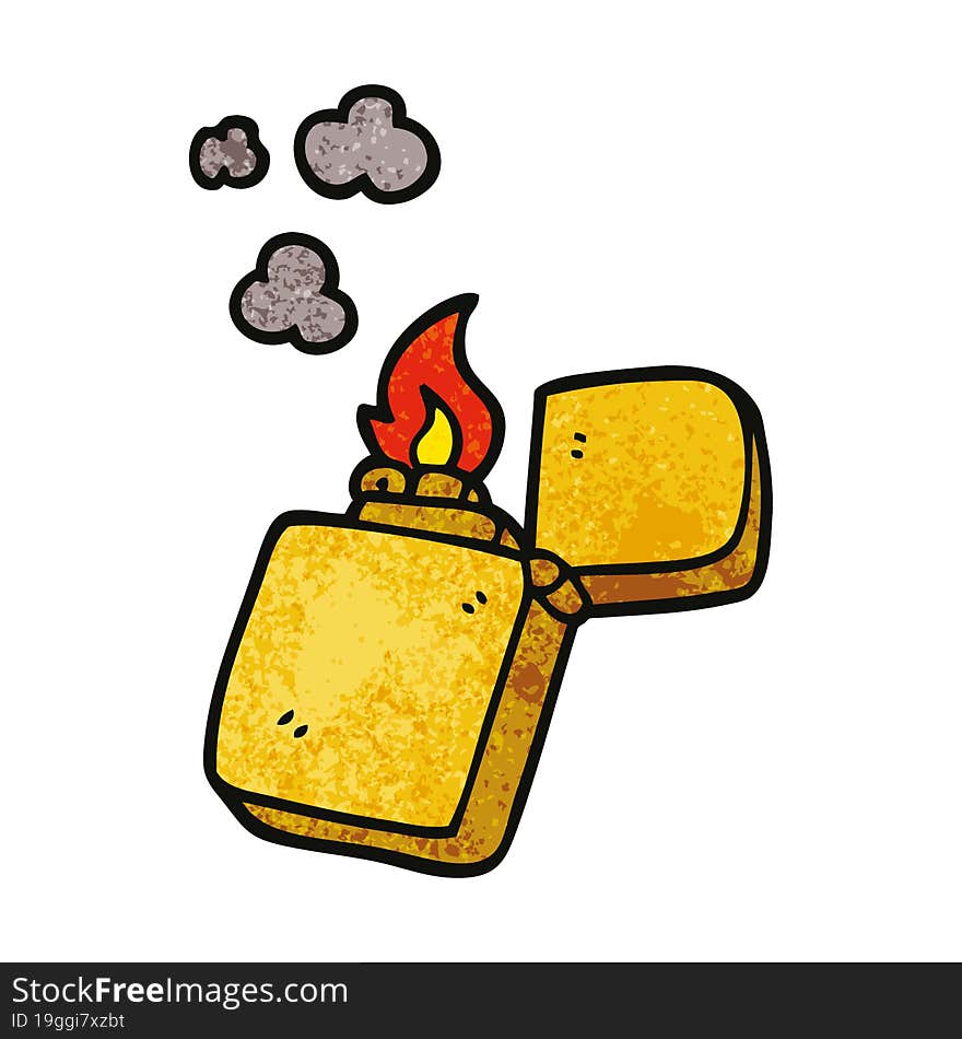 cartoon doodle gold lighter