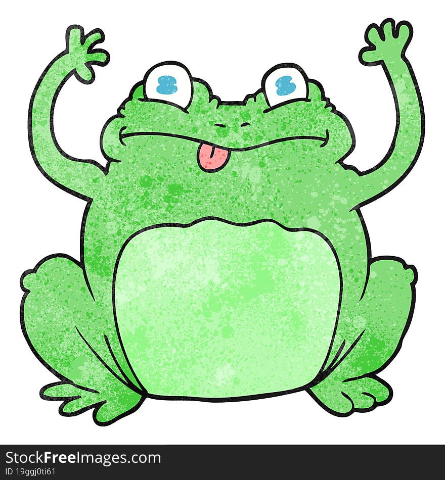 textured cartoon funny frog