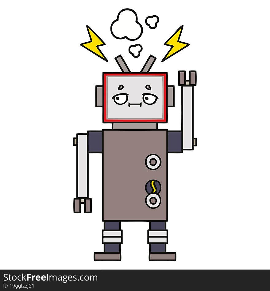 cute cartoon of a robot. cute cartoon of a robot