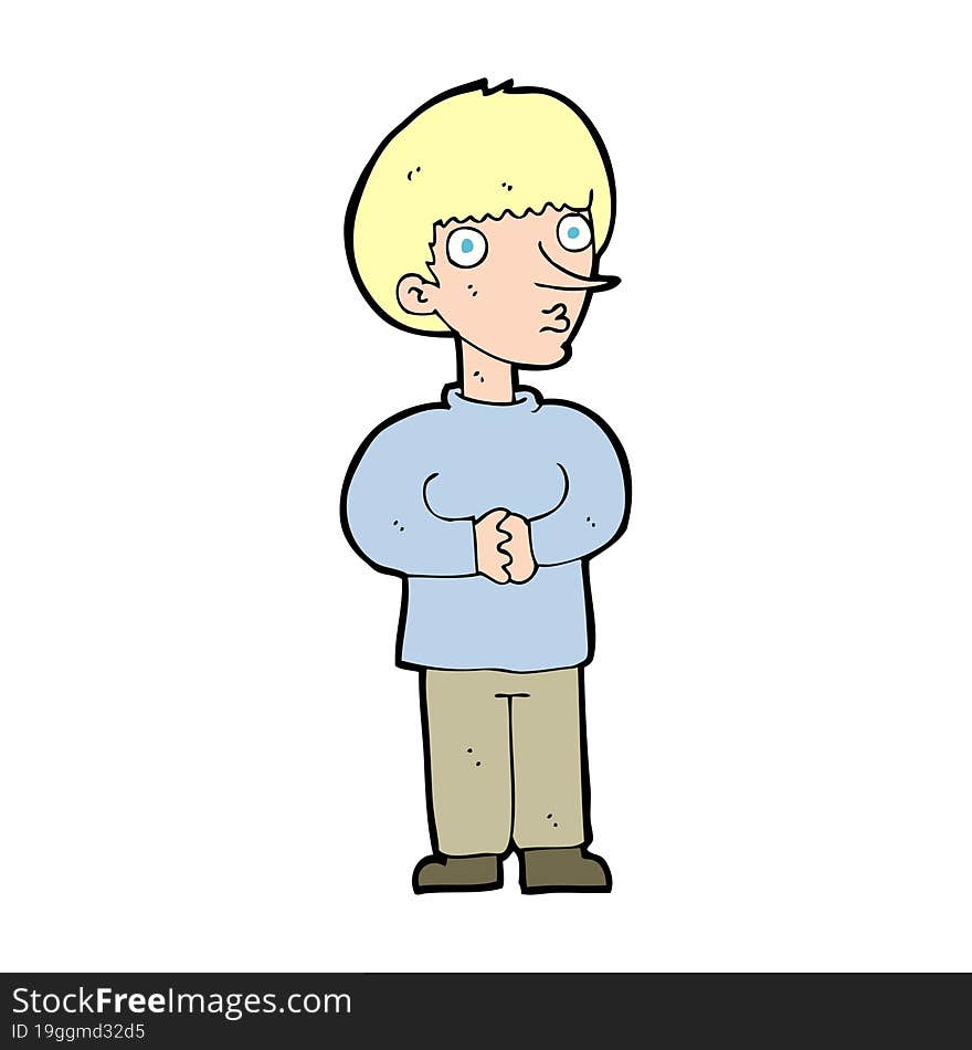 cartoon nervous man