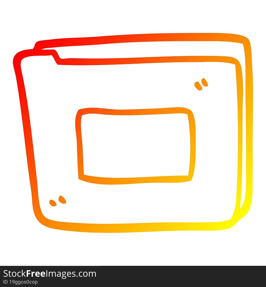 warm gradient line drawing cartoon paper file