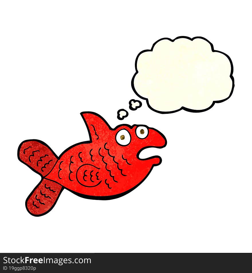 Cartoon Fish With Thought Bubble