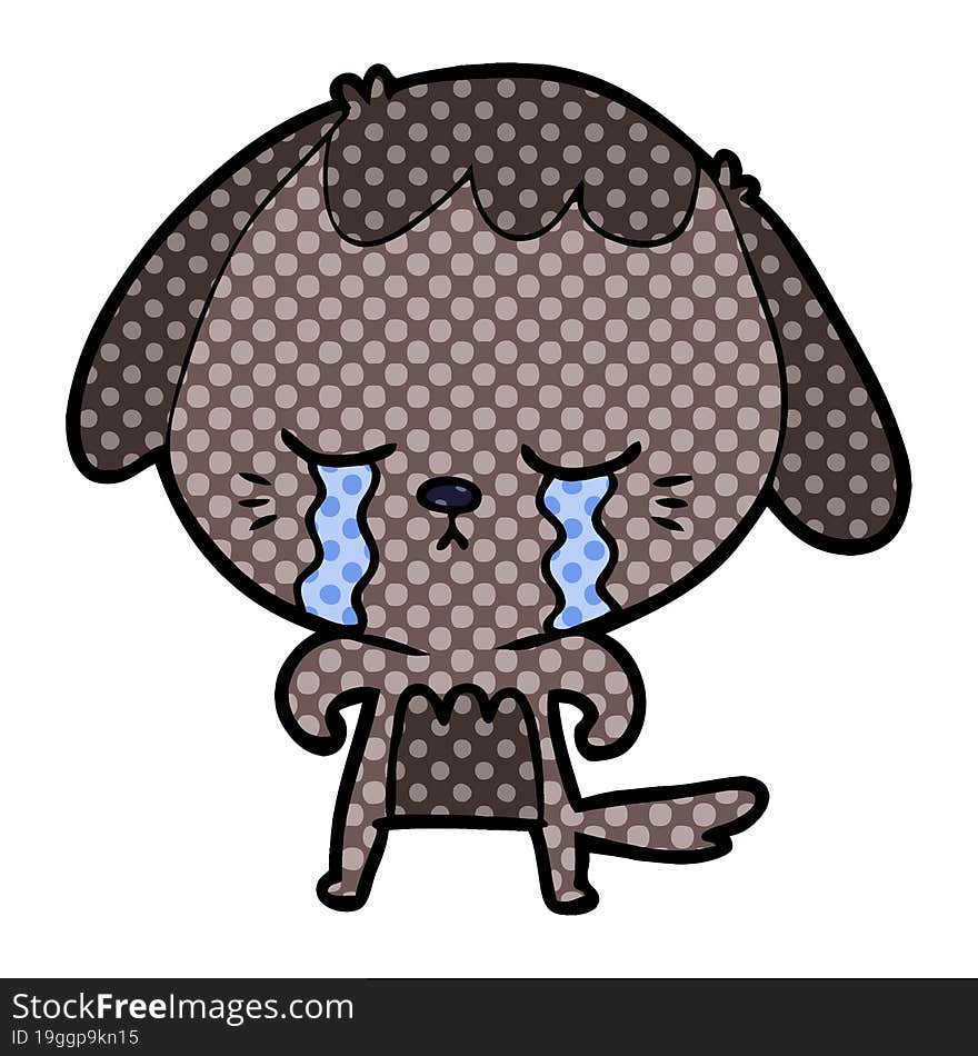 cartoon crying dog. cartoon crying dog