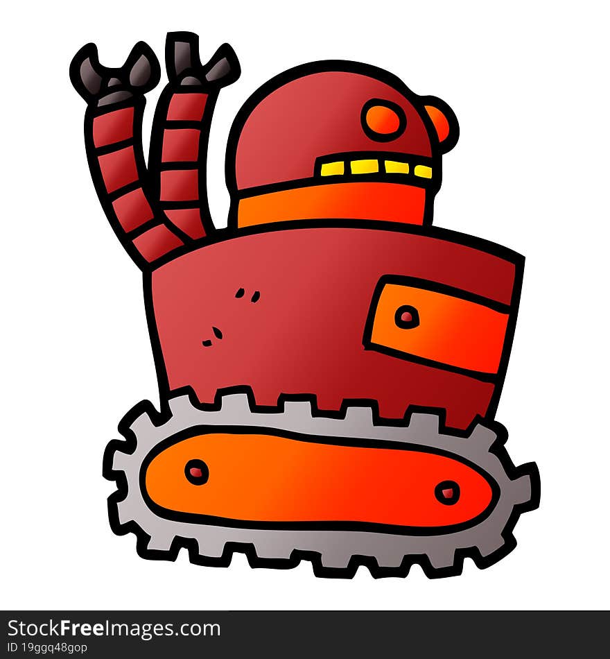 cartoon doodle robot