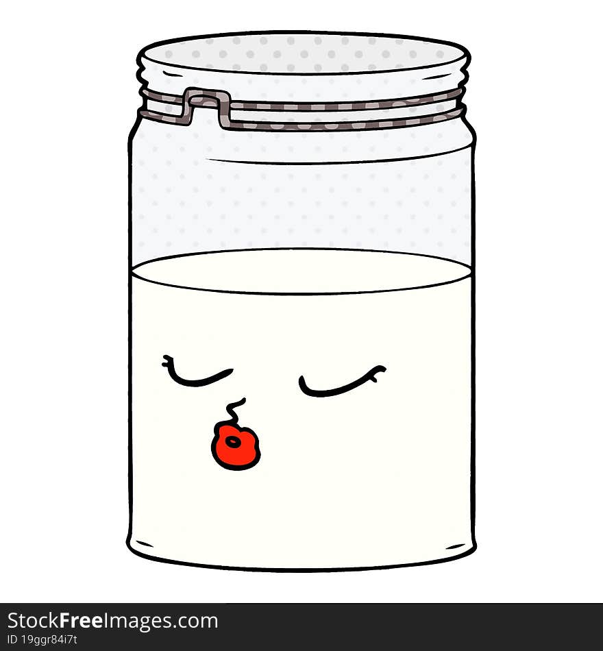 cartoon glass jar. cartoon glass jar