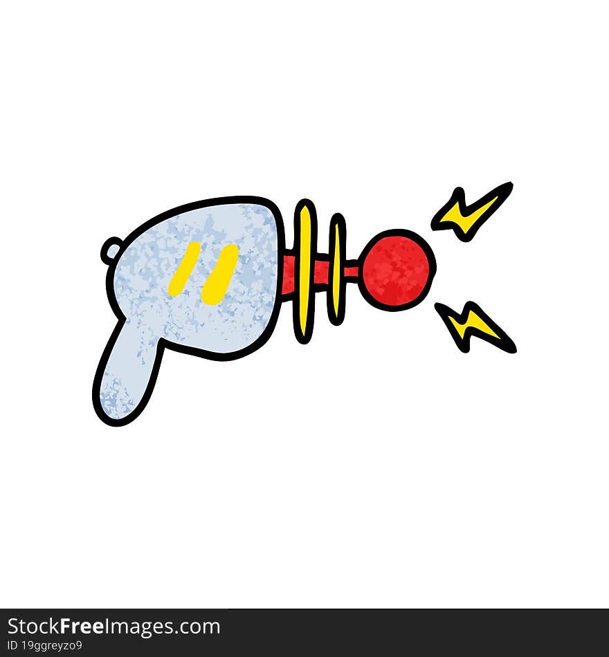 cartoon ray gun. cartoon ray gun