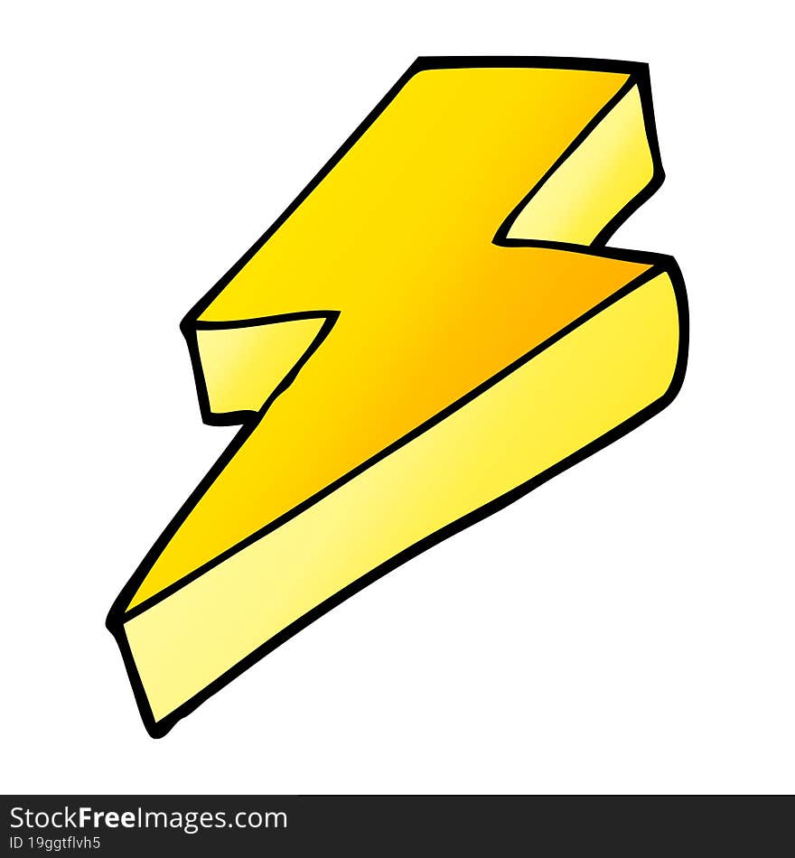 Cartoon Doodle Thunder Bolt