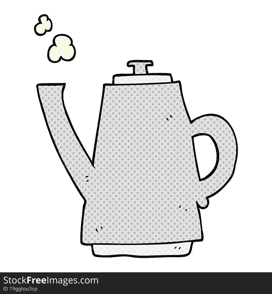 freehand drawn cartoon coffee kettle