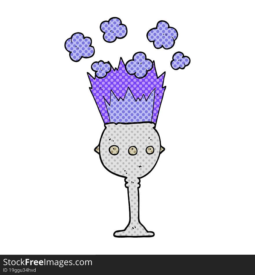 comic book style cartoon magic goblet