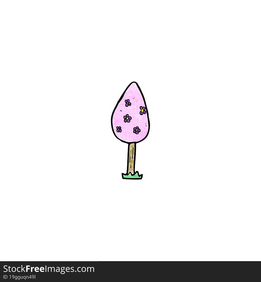 decorative cartoon pink tree