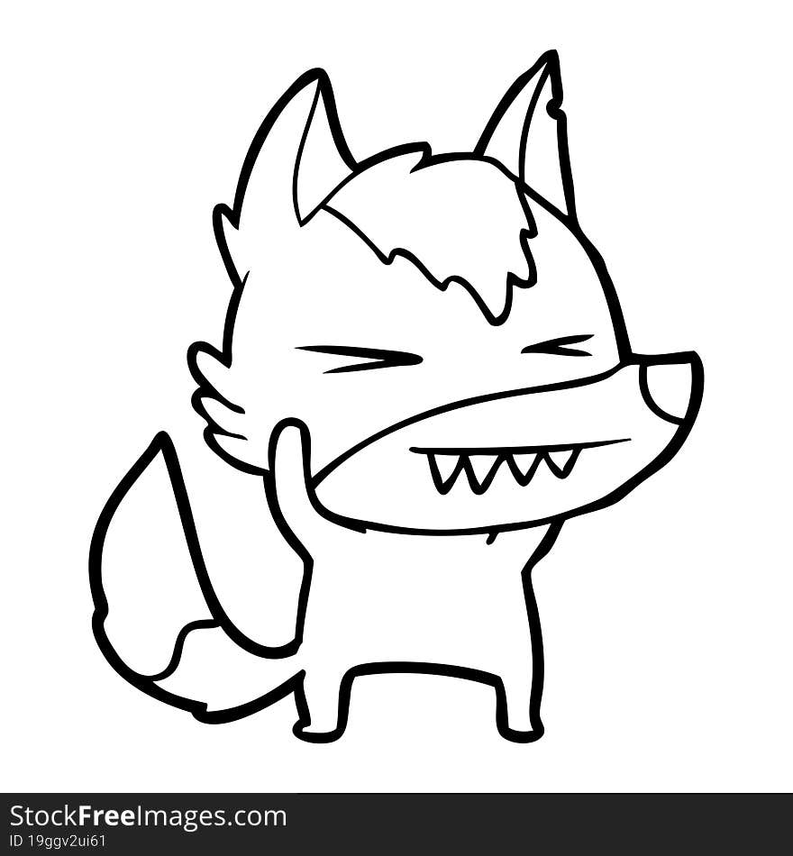 angry wolf cartoon. angry wolf cartoon