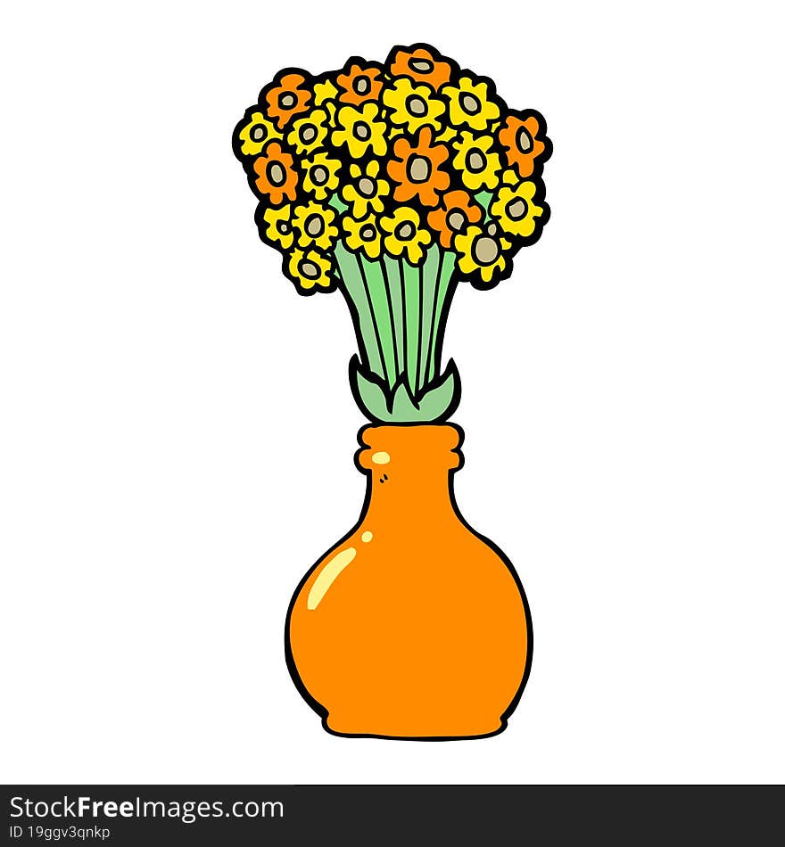 cartoon old glass vase