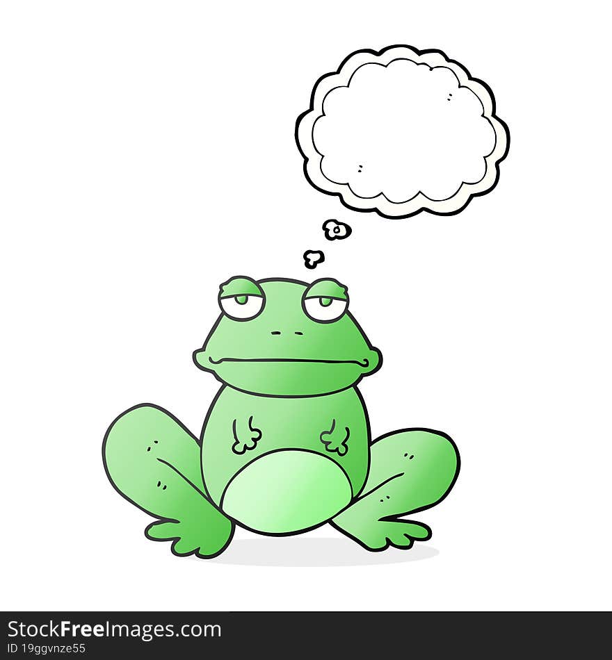 Thought Bubble Cartoon Frog