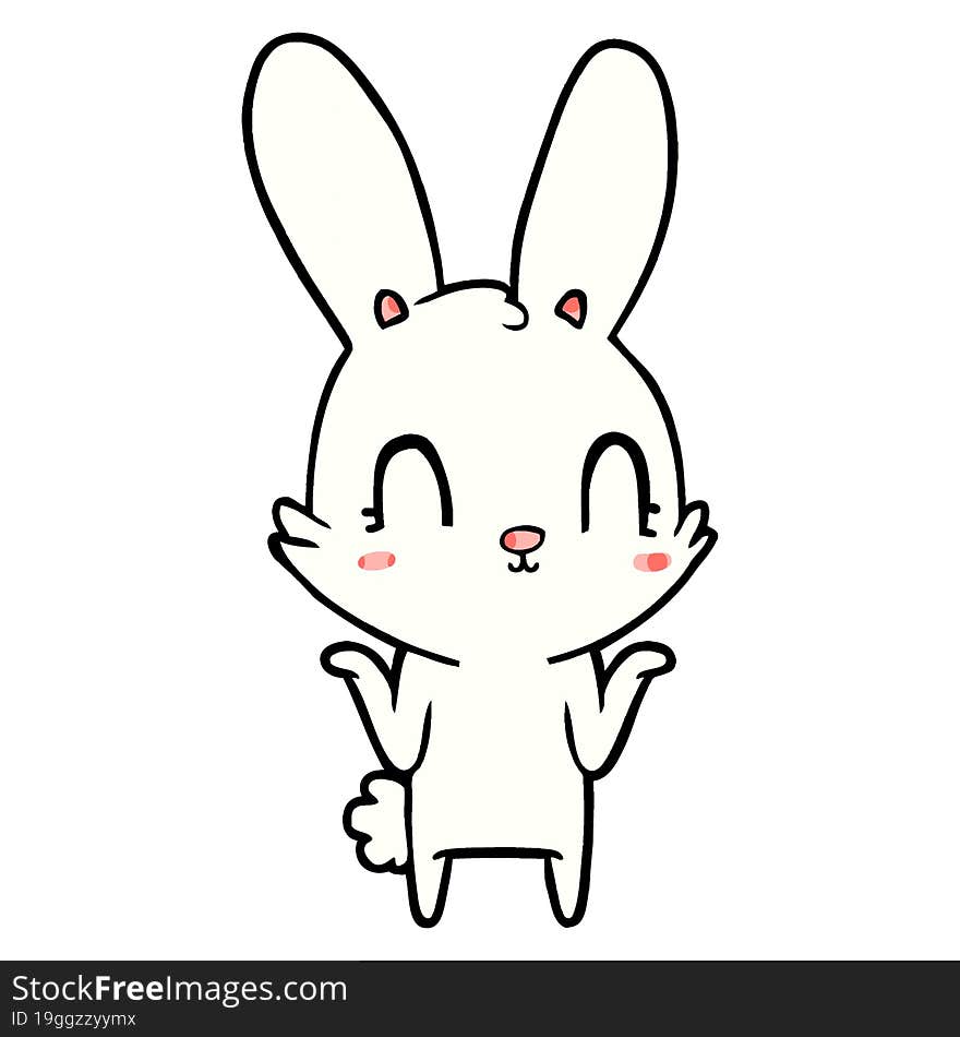 cute cartoon rabbit. cute cartoon rabbit