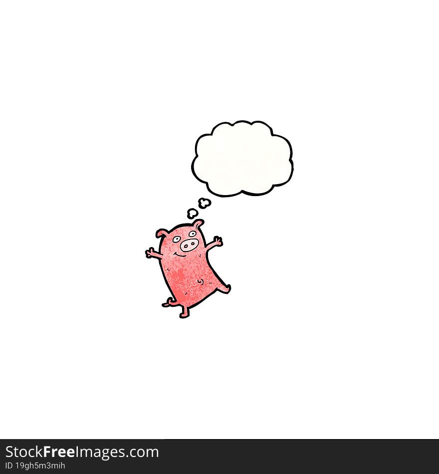 cartoon dancing pig